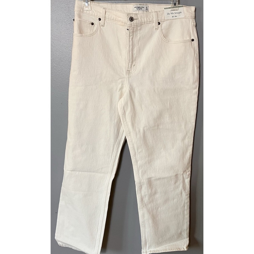 ABERCROMBIE & FITCH Women's The 90's Straight Ultra High Rise Jeans Size 32/14S